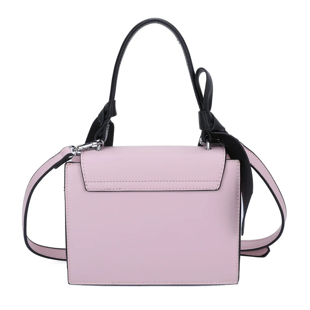 Dos du Mignonne rose : surface synthétique lisse soulignée de bords noirs contrastants – réf. R-1551