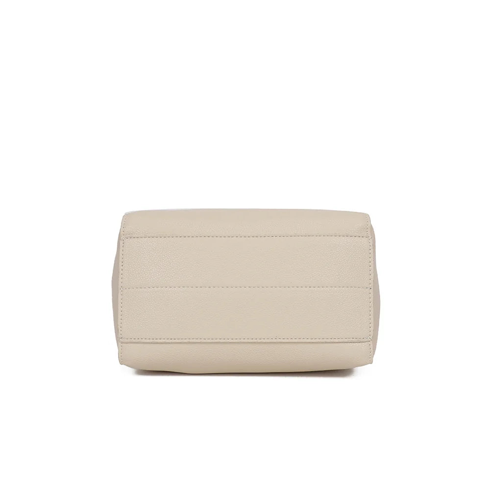 Dessous du Mini Léna beige, base structurée en simili cuir grainé de 20,5 × 12 cm – réf. R-1692-2