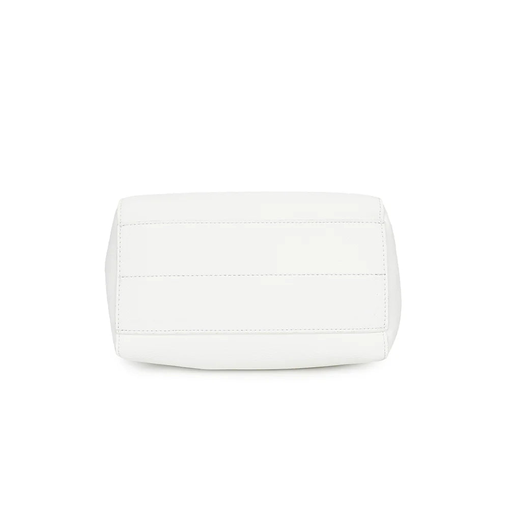 Dessous du Mini Léna blanc, base structurée en simili cuir grainé de 20,5 × 12 cm – réf. R-1692-2
