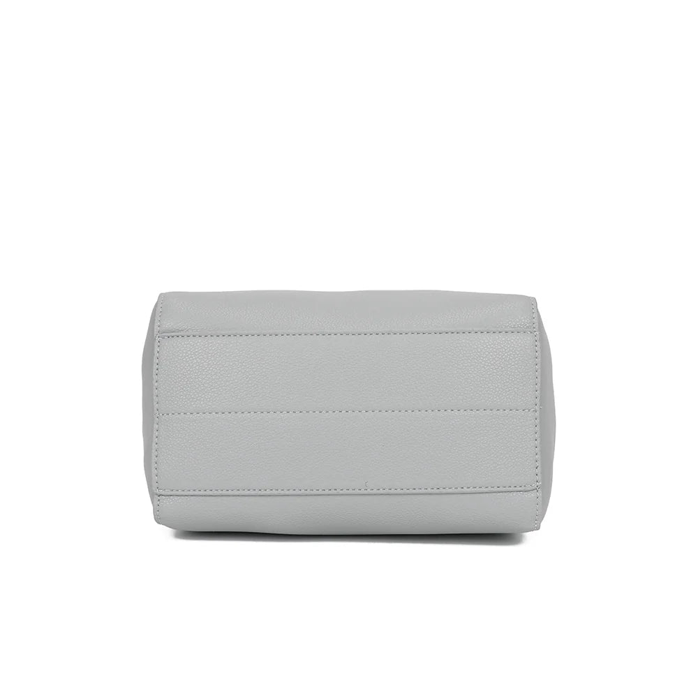 Dessous du Mini Léna gris, base structurée en simili cuir grainé de 20,5 × 12 cm – réf. R-1692-2