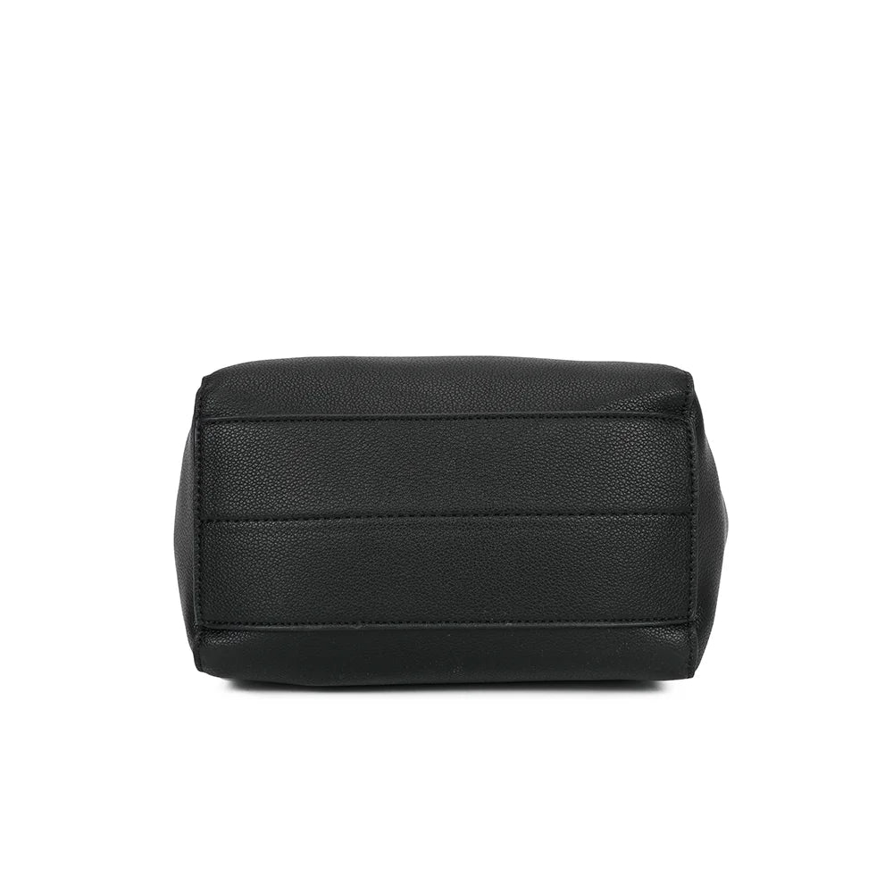 Dessous du Mini Léna noir, base structurée en simili cuir grainé de 20,5 × 12 cm – réf. R-1692-2