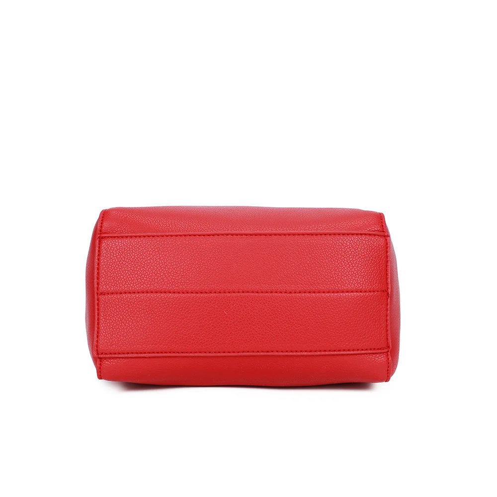 Dessous du Mini Léna rouge, base structurée en simili cuir grainé de 20,5 × 12 cm – réf. R-1692-2
