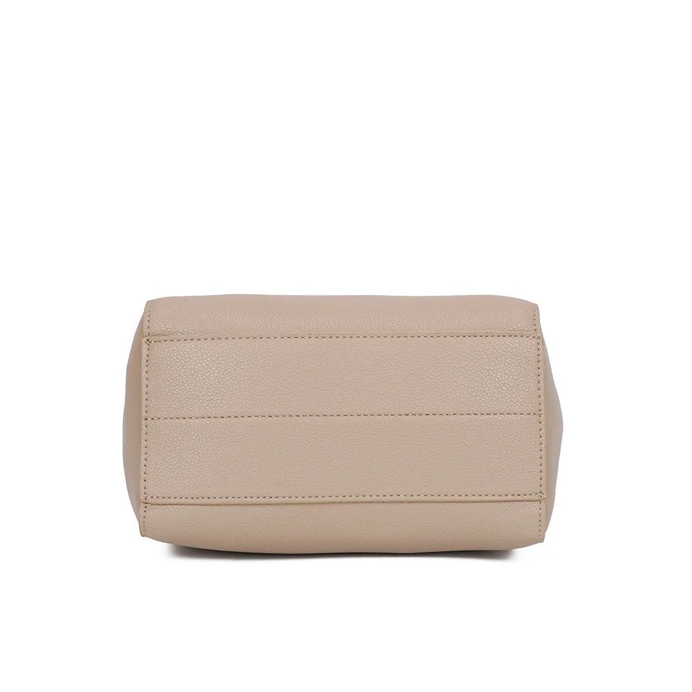Dessous du Mini Léna taupe, base structurée en simili cuir grainé de 20,5 × 12 cm – réf. R-1692-2