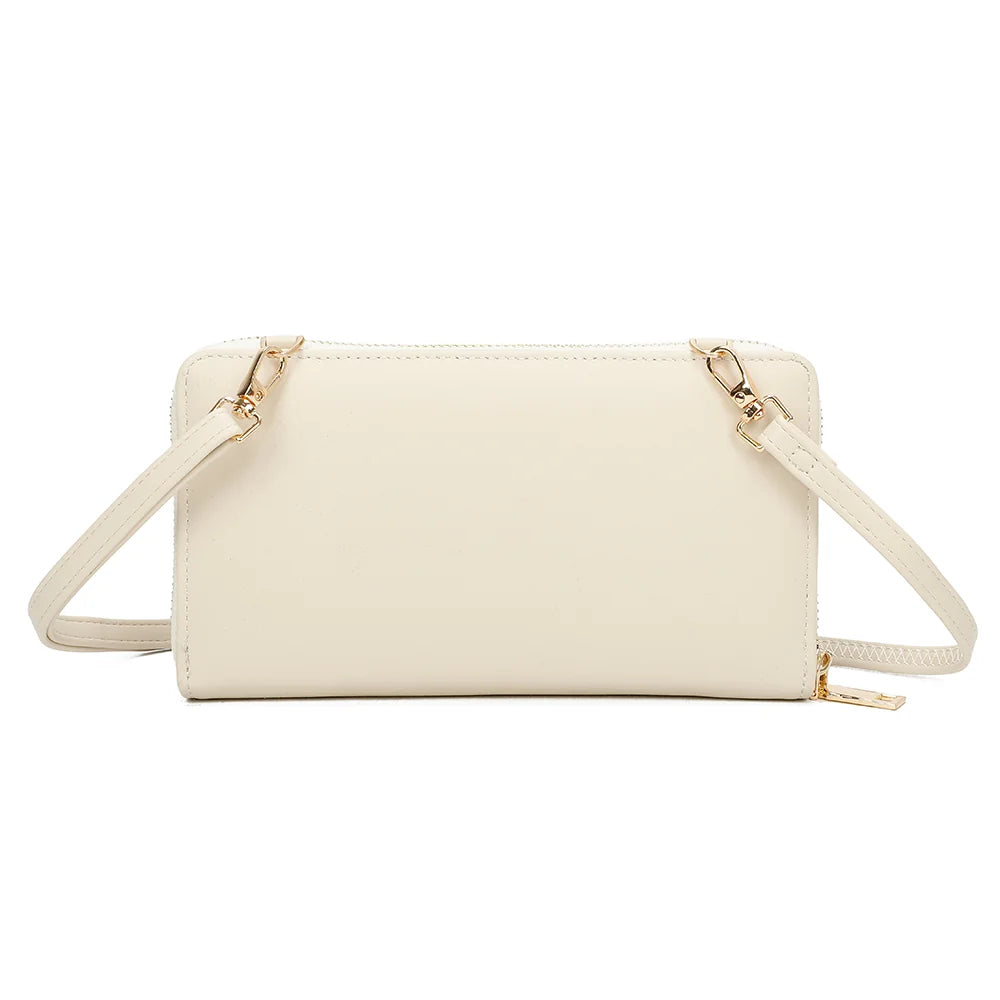 Dos de la Miniature beige, silhouette compacte et fine pensée pour le port en bandoulière – réf. SF-69008