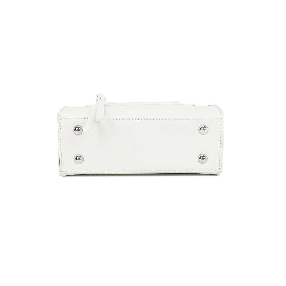 Dessous du Minimal Chic blanc, base plate et structurée qui garde le sac bien droit – réf. KJ-62058