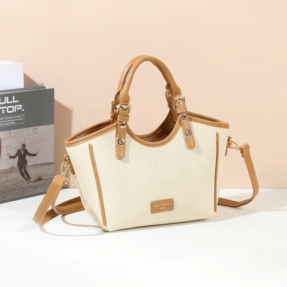 Minimal Riviera, petit sac à main femme bi-matière femme – Gallantry Paris – réf. DQ-8724