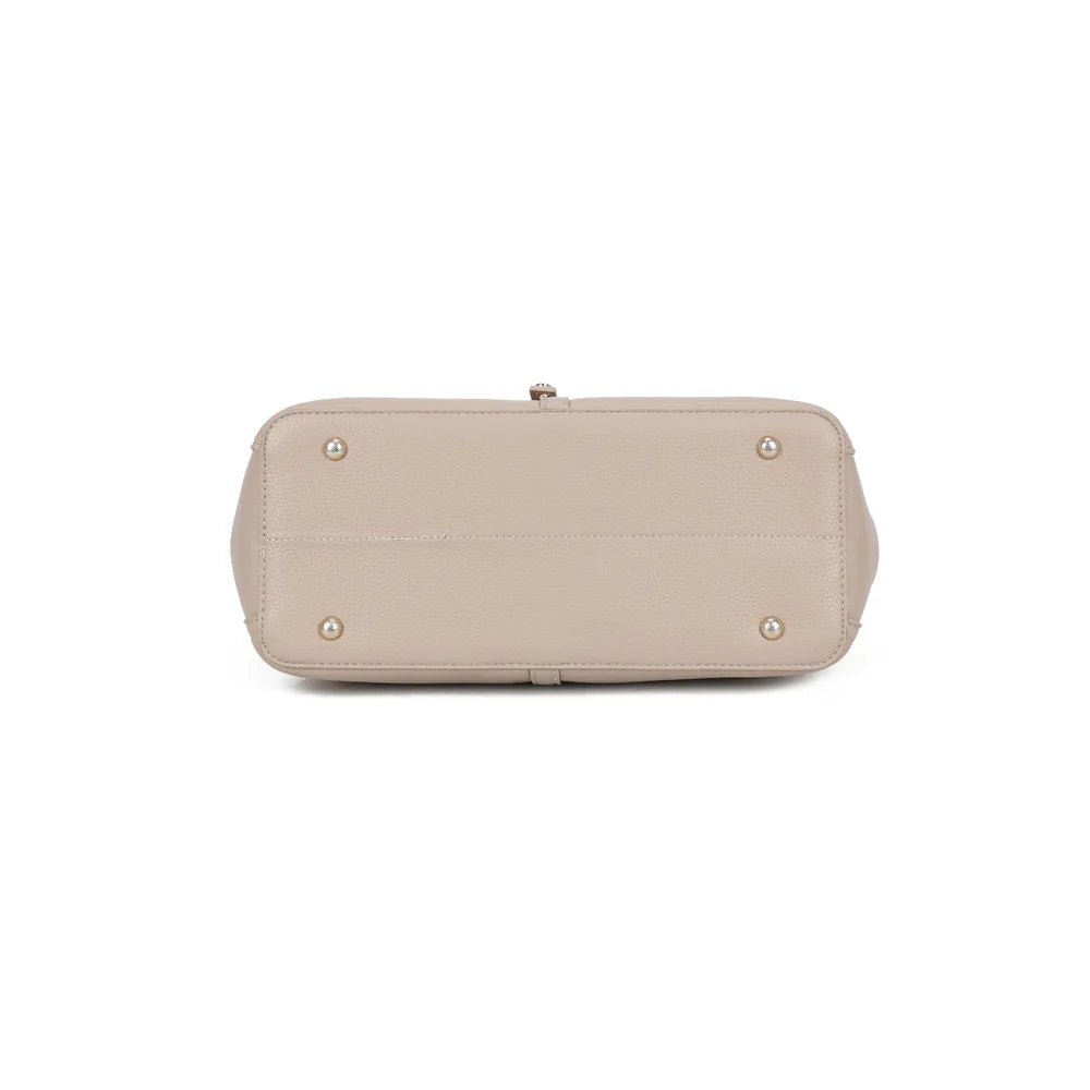 Dessous du Mirage taupe : base en simili cuir grainé assortie au reste du sac à main – réf. DG-5814