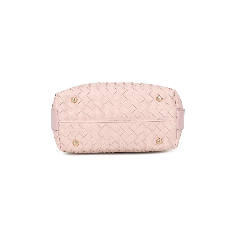 Dessous du Mirena rose, posé sur de petits pieds métalliques dorés qui protègent la base – réf. DG-5811