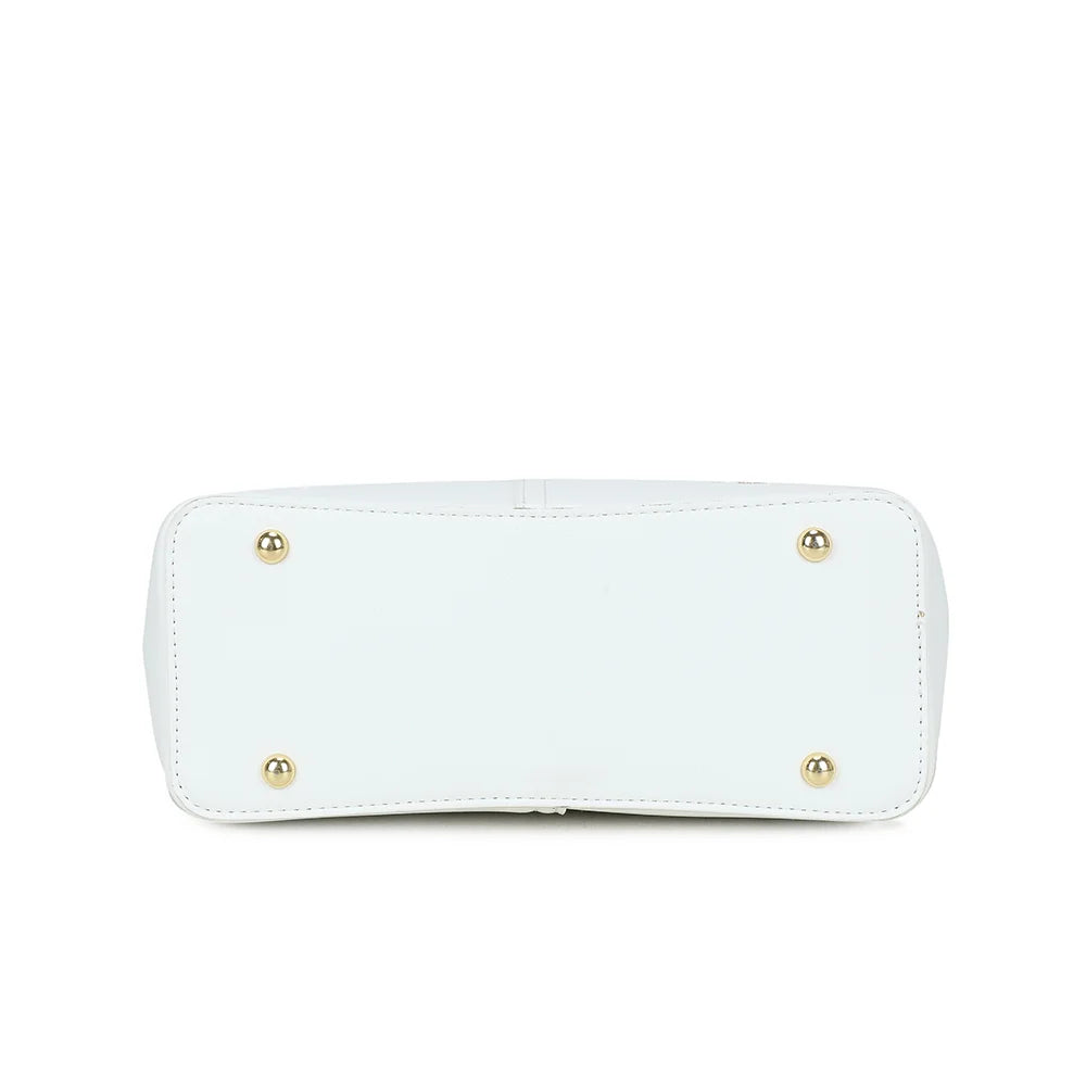 Dessous du Modern Lady blanc : base plate qui permet au sac de tenir droit – réf. DQ-8725