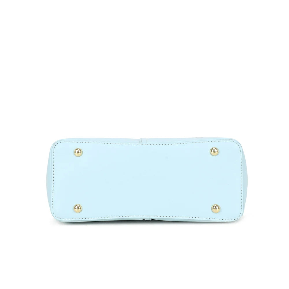 Dessous du Modern Lady bleu clair : base plate qui permet au sac de tenir droit – réf. DQ-8725