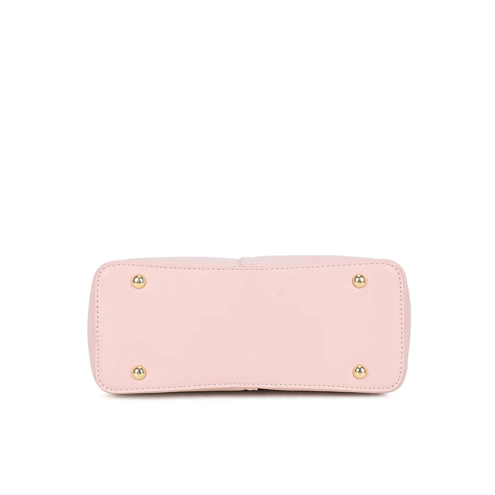 Dessous du Modern Lady rose : base plate qui permet au sac de tenir droit – réf. DQ-8725