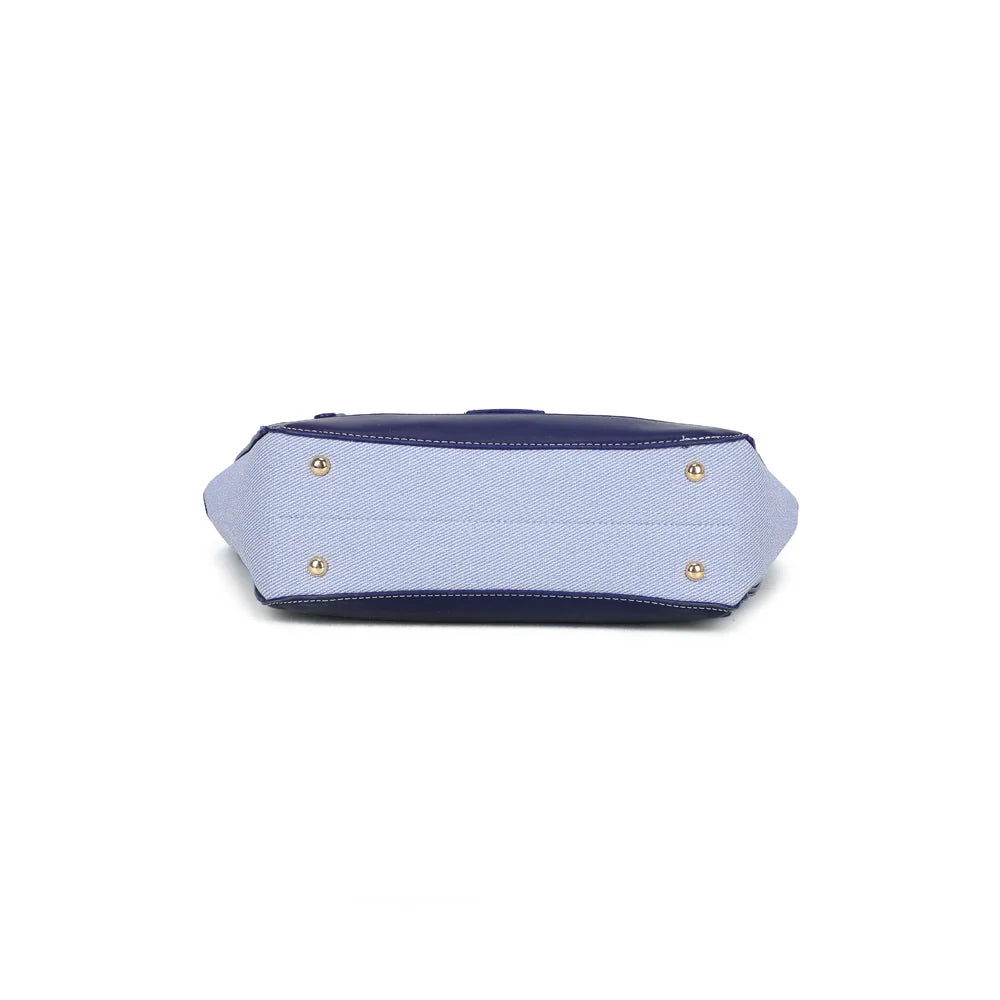 Dessous du Modern Muse bleu : base structurée à la bande contrastée – réf. A-9148