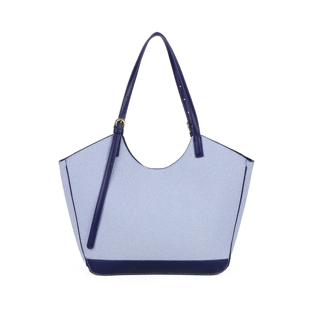 Dos du Modern Muse bleu : toile texturée et bande de base contrastée – réf. A-9148