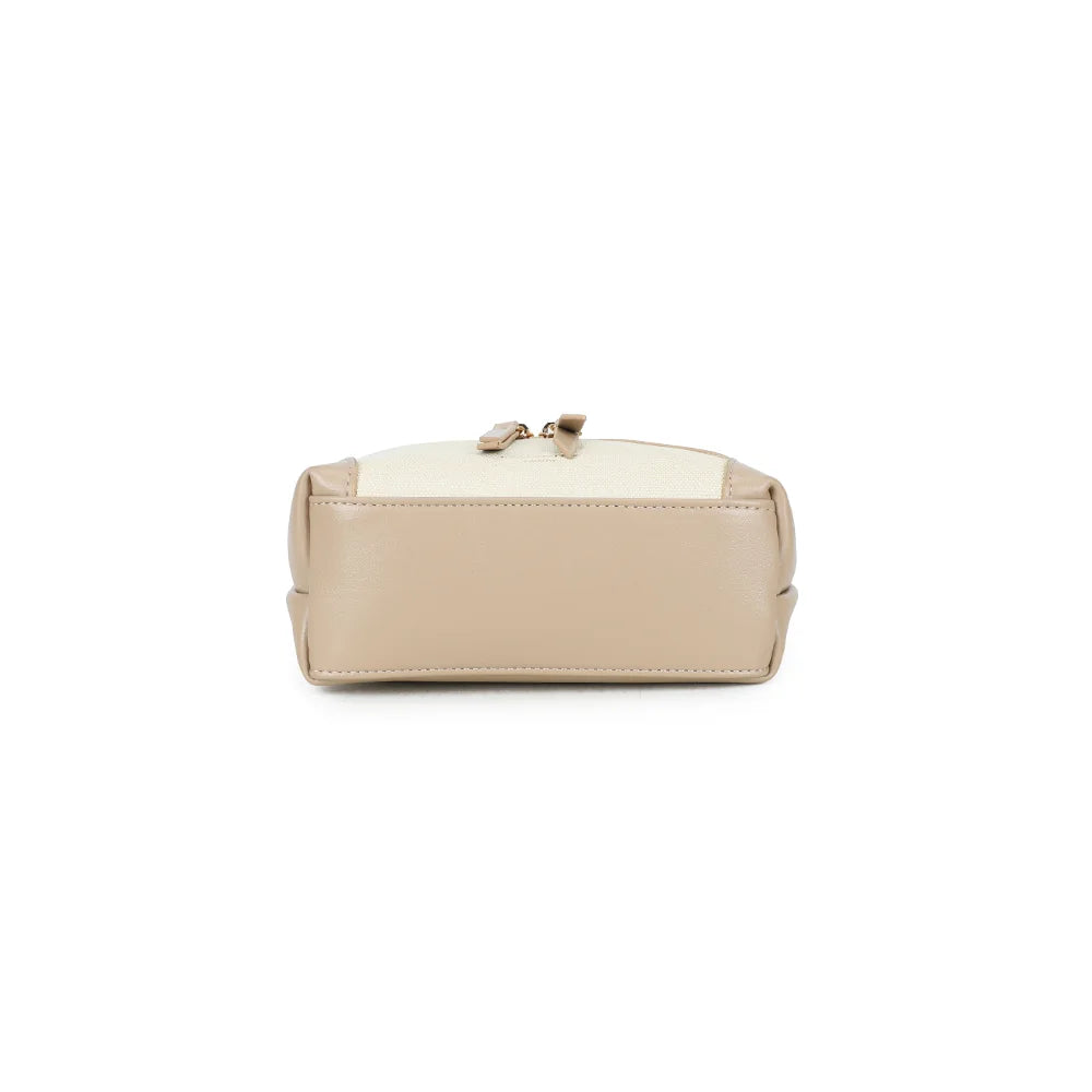 Dessous du Moka beige/taupe, un format compact de 18 cm de large aux finitions soignées – réf. KJ-62091