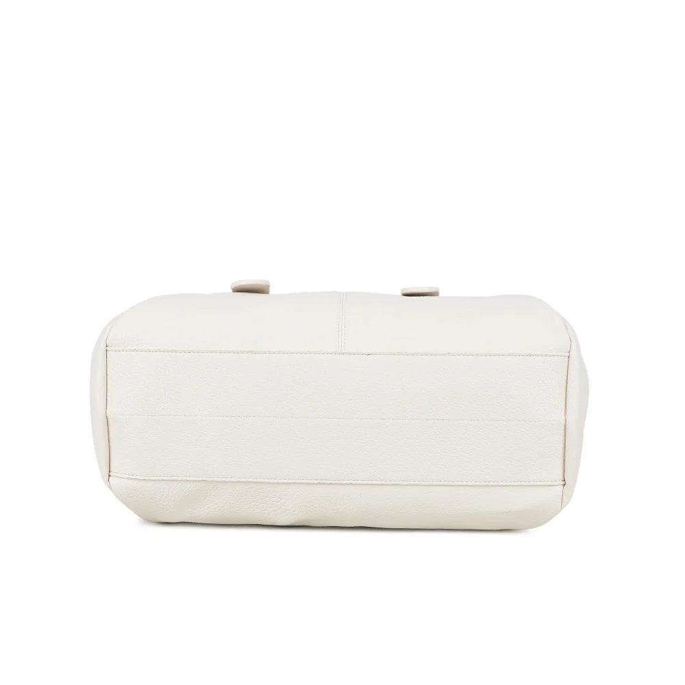 Dessous du Montclair Élégance beige, format 36 × 10 × 27 cm en simili cuir grainé vegan – réf. R-62080-1B
