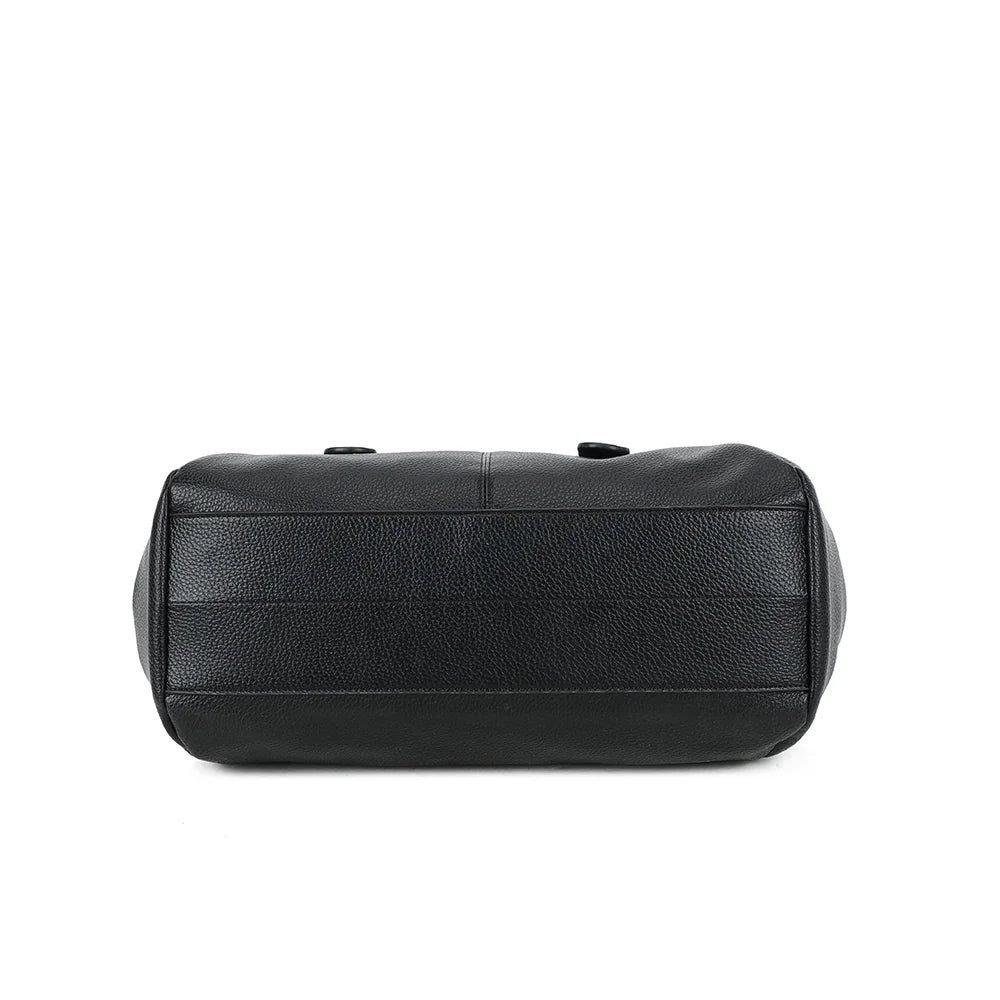 Dessous du Montclair Élégance noir, format 36 × 10 × 27 cm en simili cuir grainé vegan – réf. R-62080-1B