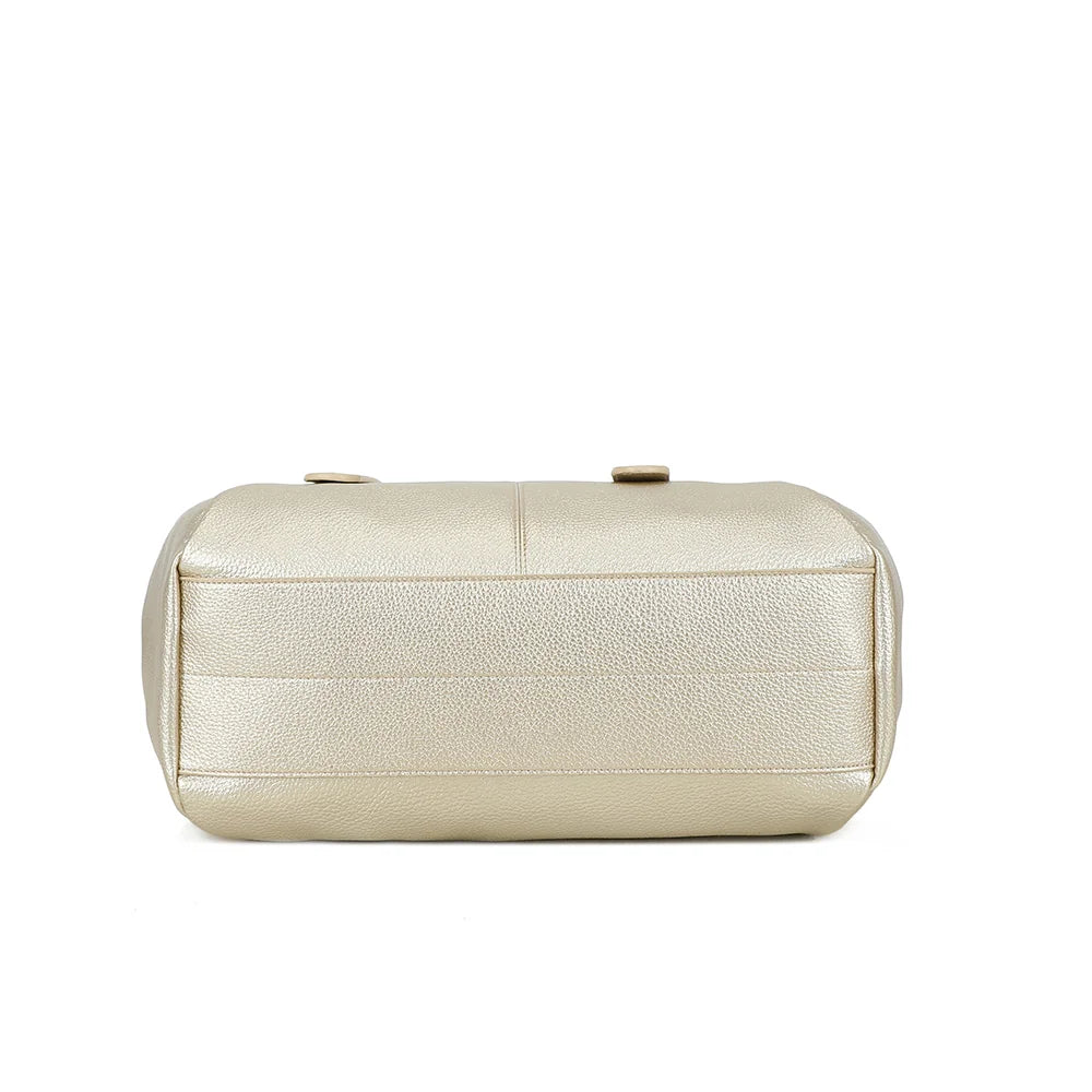 Dessous du Montclair Élégance or, format 36 × 10 × 27 cm en simili cuir grainé vegan – réf. R-62080-1B