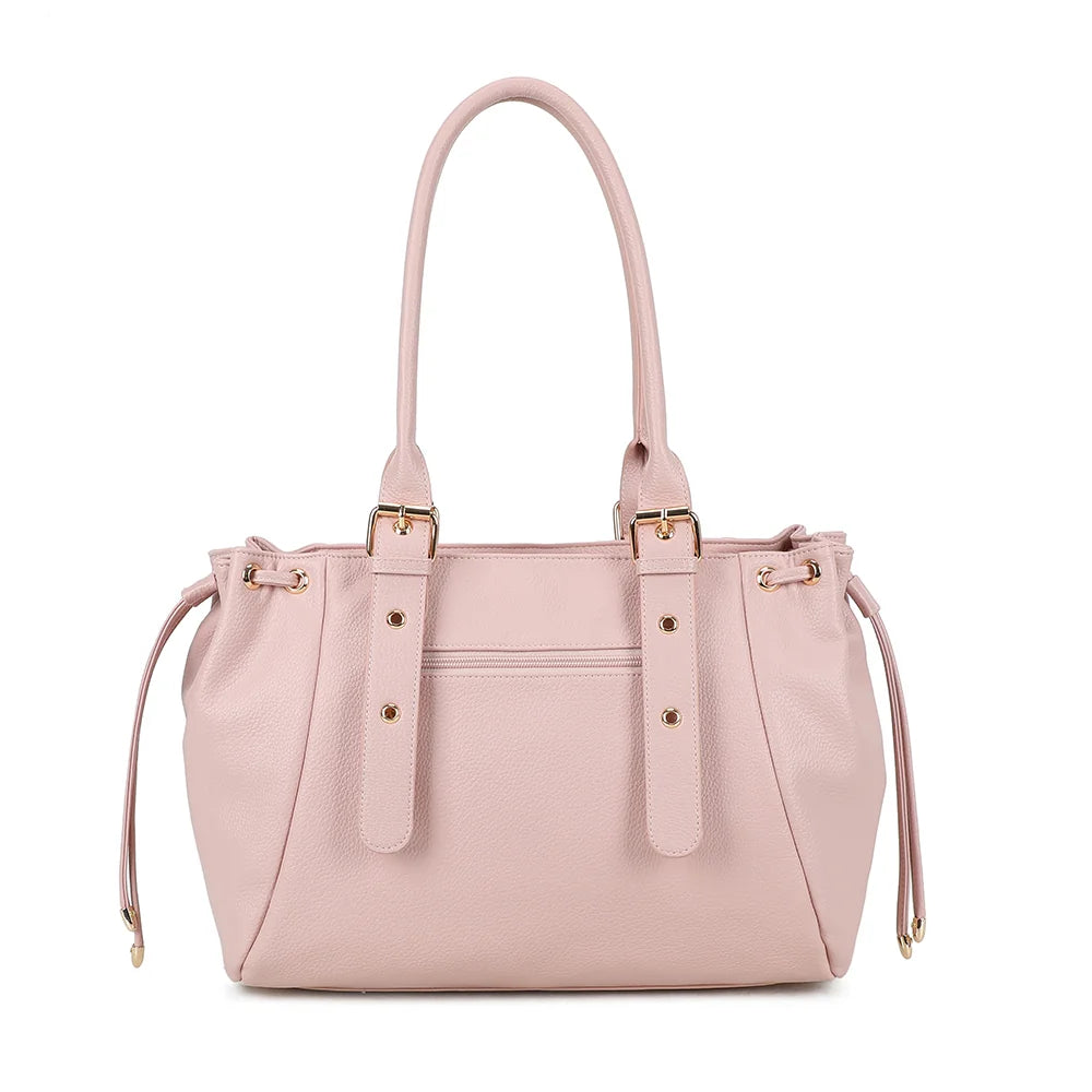 Dos du Montclair Élégance rose, ligne souple en simili cuir grainé et deux anses longues – réf. R-62080-1B