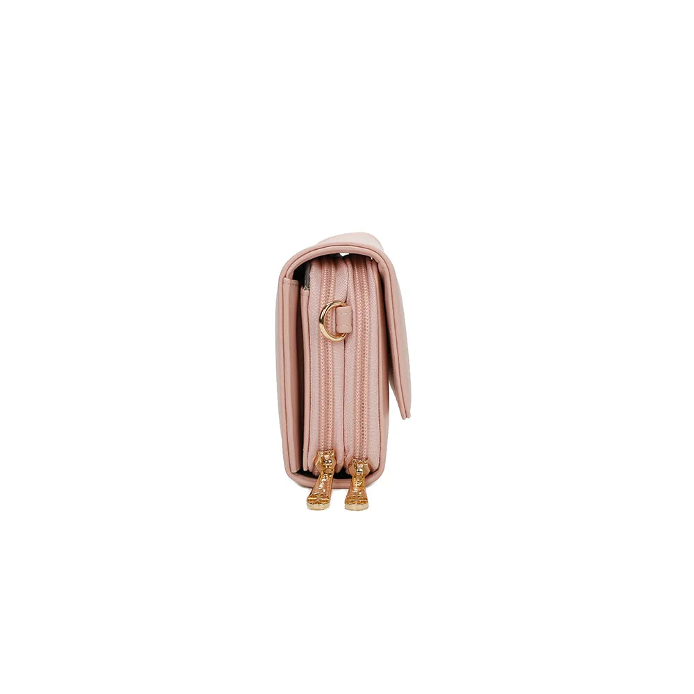 Profil de la Naélys rose : format compact et fermetures zippées sur le côté – réf. SF-69025