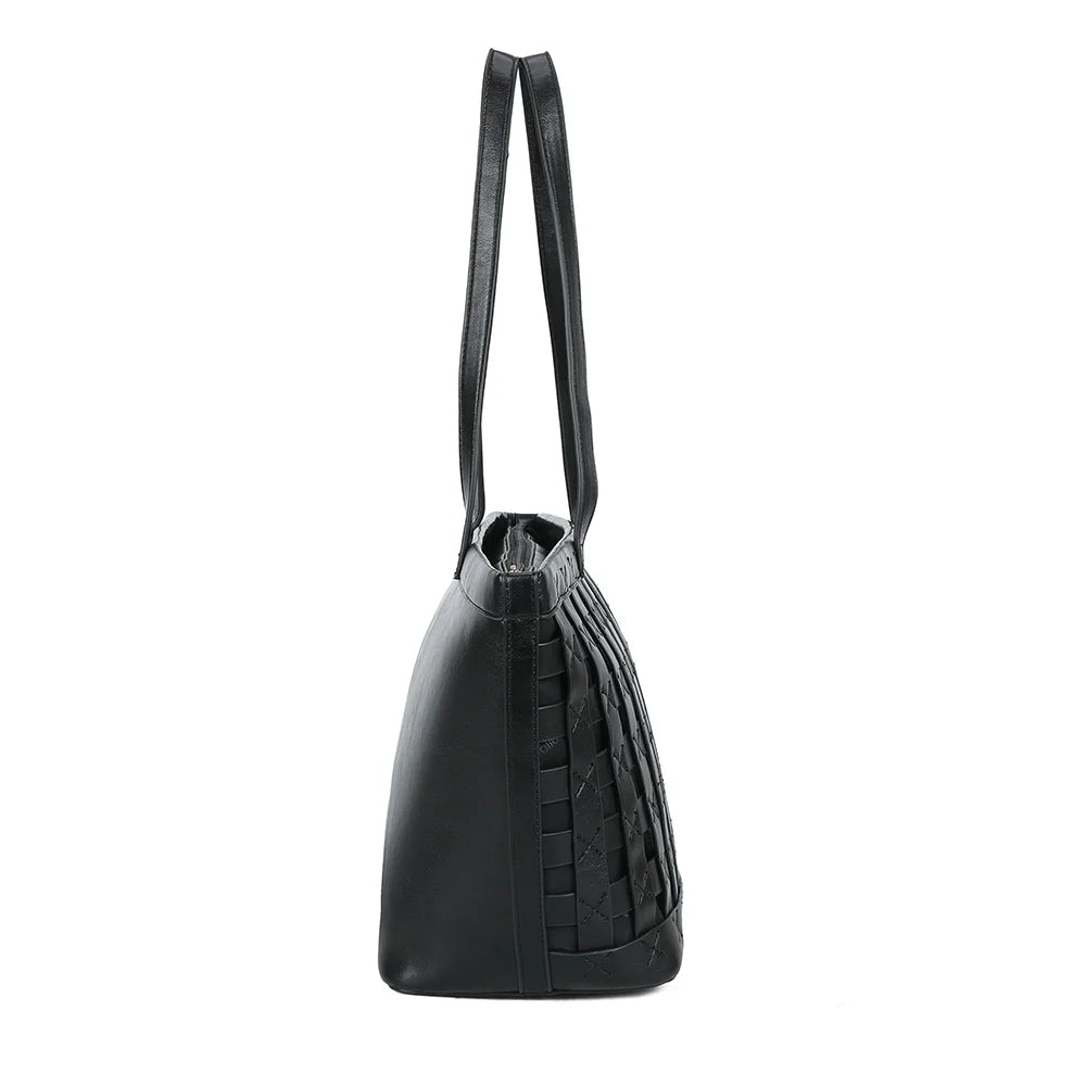 Profil du Naeva noir : 17 cm de profondeur pour ranger tablette et essentiels – réf. A-9164