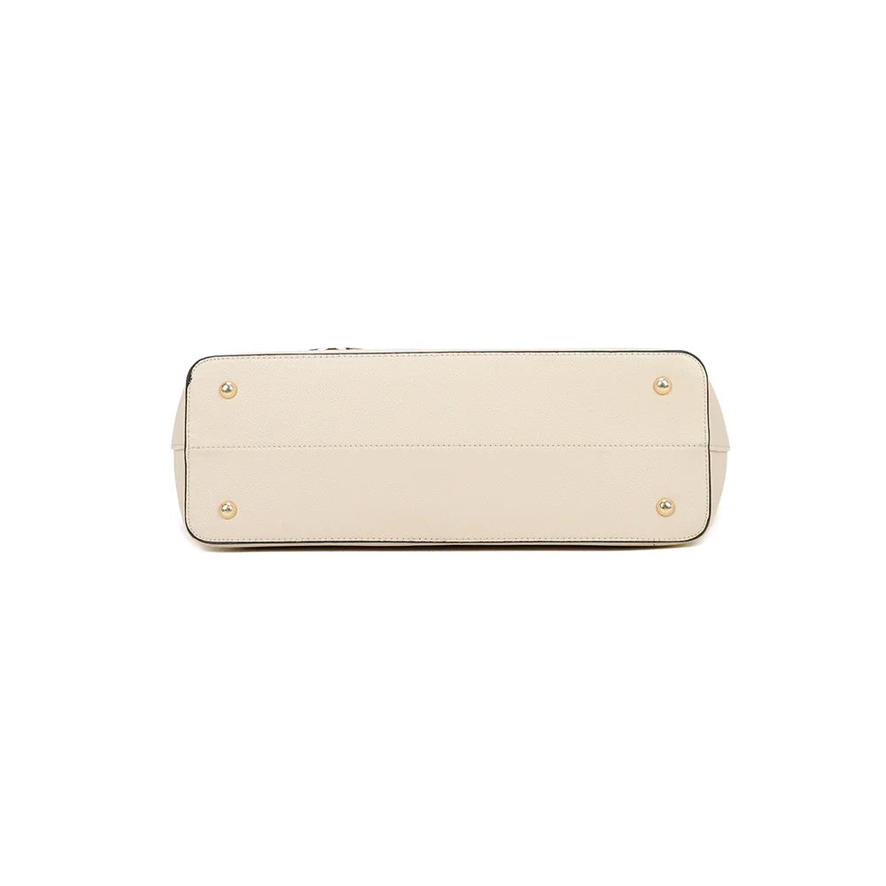 Base plate structurée du sac Opéra beige, pour un cabas qui tient bien sa forme – réf. G-9227-20