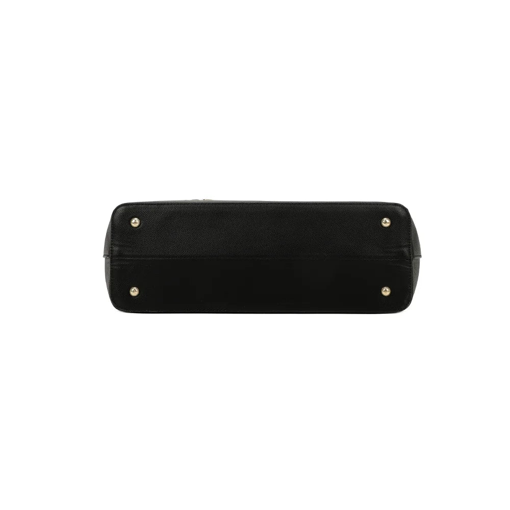 Base plate structurée du sac Opéra noir, pour un cabas qui tient bien sa forme – réf. G-9227-20