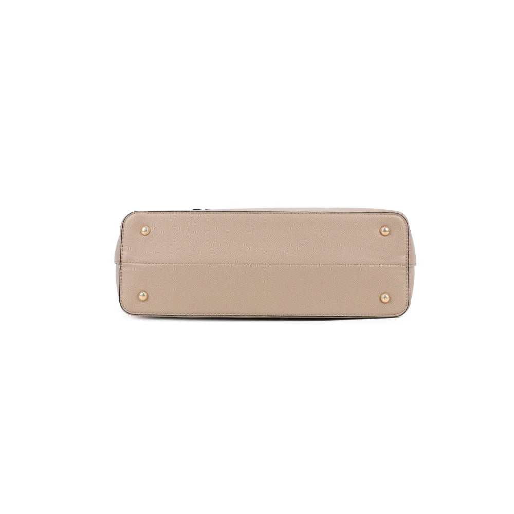 Base plate structurée du sac Opéra taupe, pour un cabas qui tient bien sa forme – réf. G-9227-20