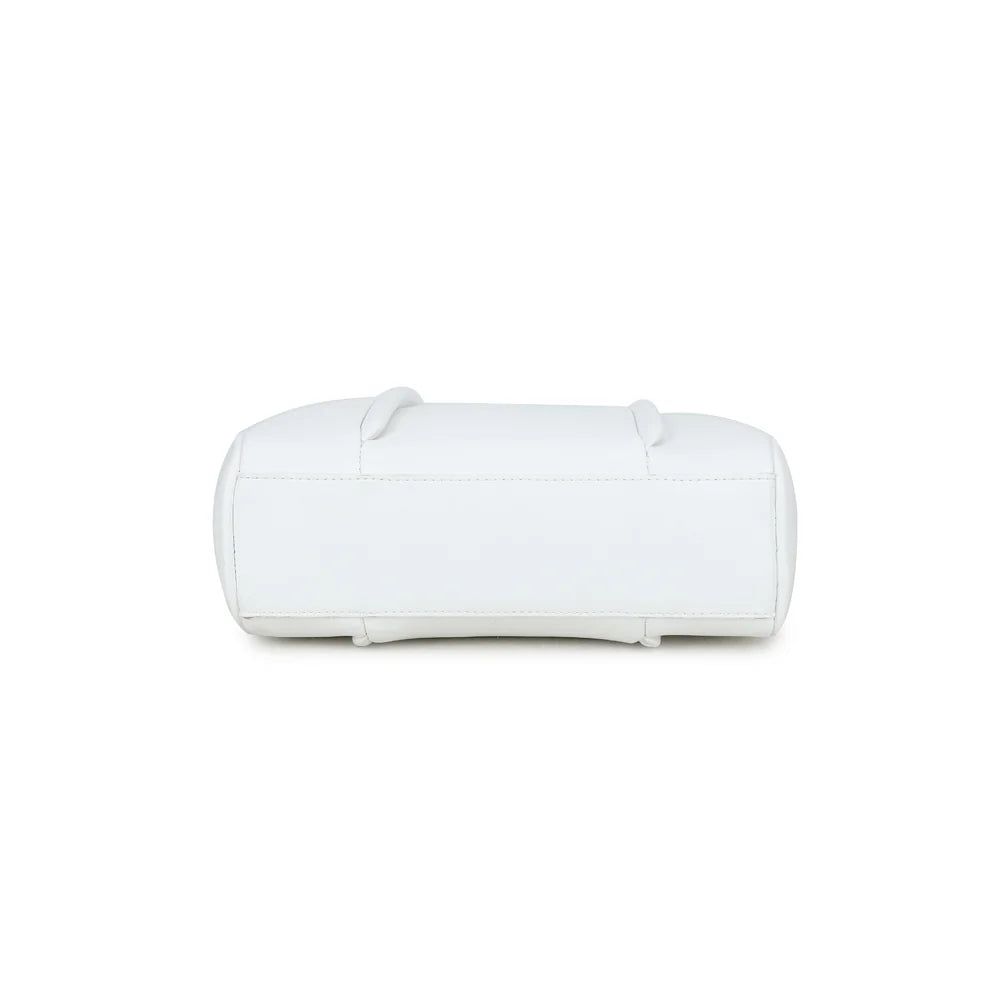 Dessous du Pauline blanc : la base d’un format compact de 23 cm de long sur 6 cm de profondeur – réf. KJ-62090