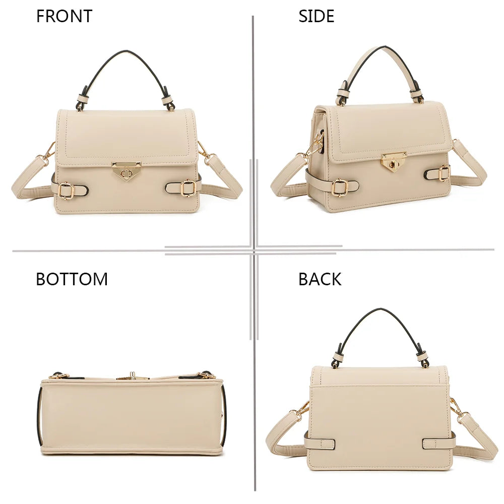Le Petit Chic beige sous quatre angles : face, côté, dessous et dos pour découvrir chaque détail – réf. C-0176-2
