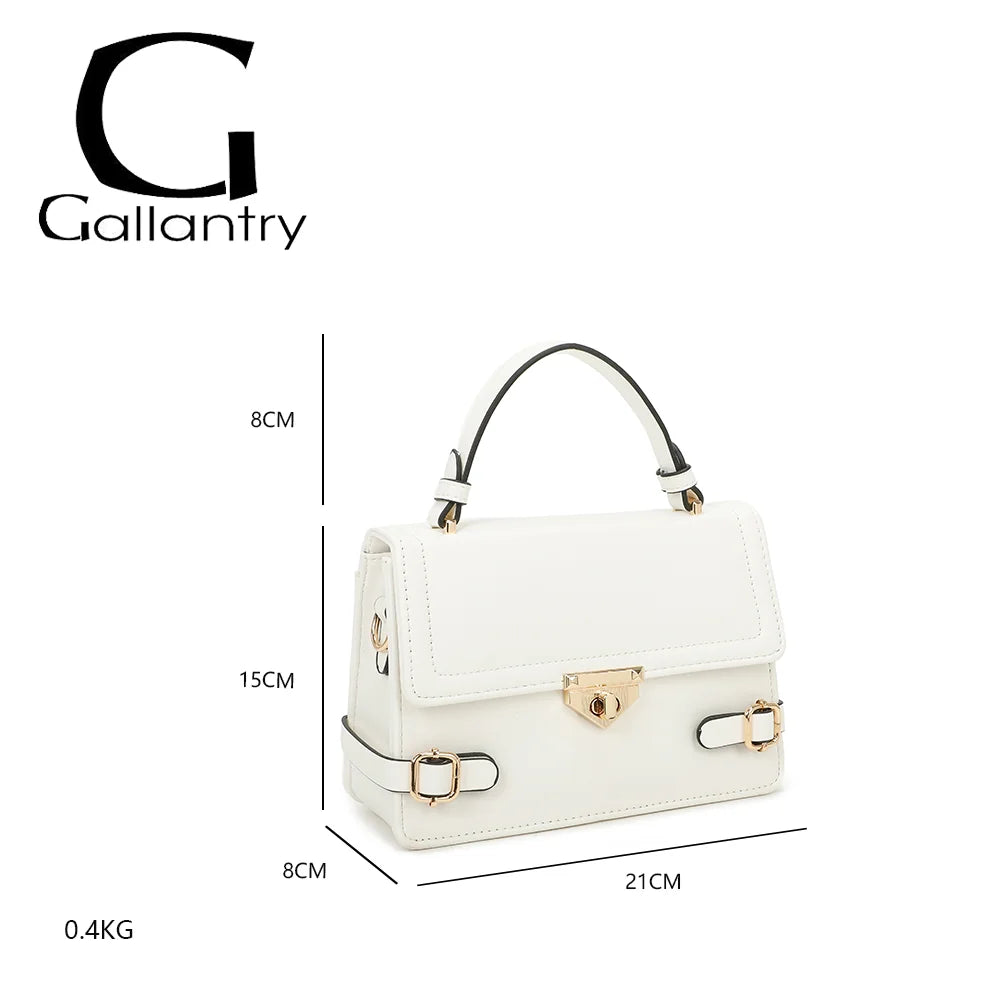 Dimensions du Petit Chic blanc : 21 × 8 × 15 cm, poignée de 8 cm de hauteur, pour 0,4 kg seulement – réf. C-0176-2