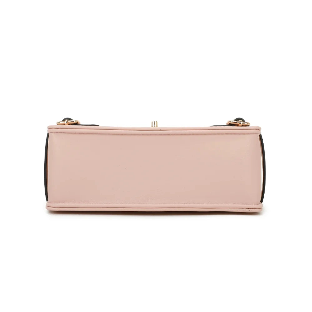 Dessous du Petit Chic rose, une base rectangulaire qui garde la silhouette bien structurée – réf. C-0176-2