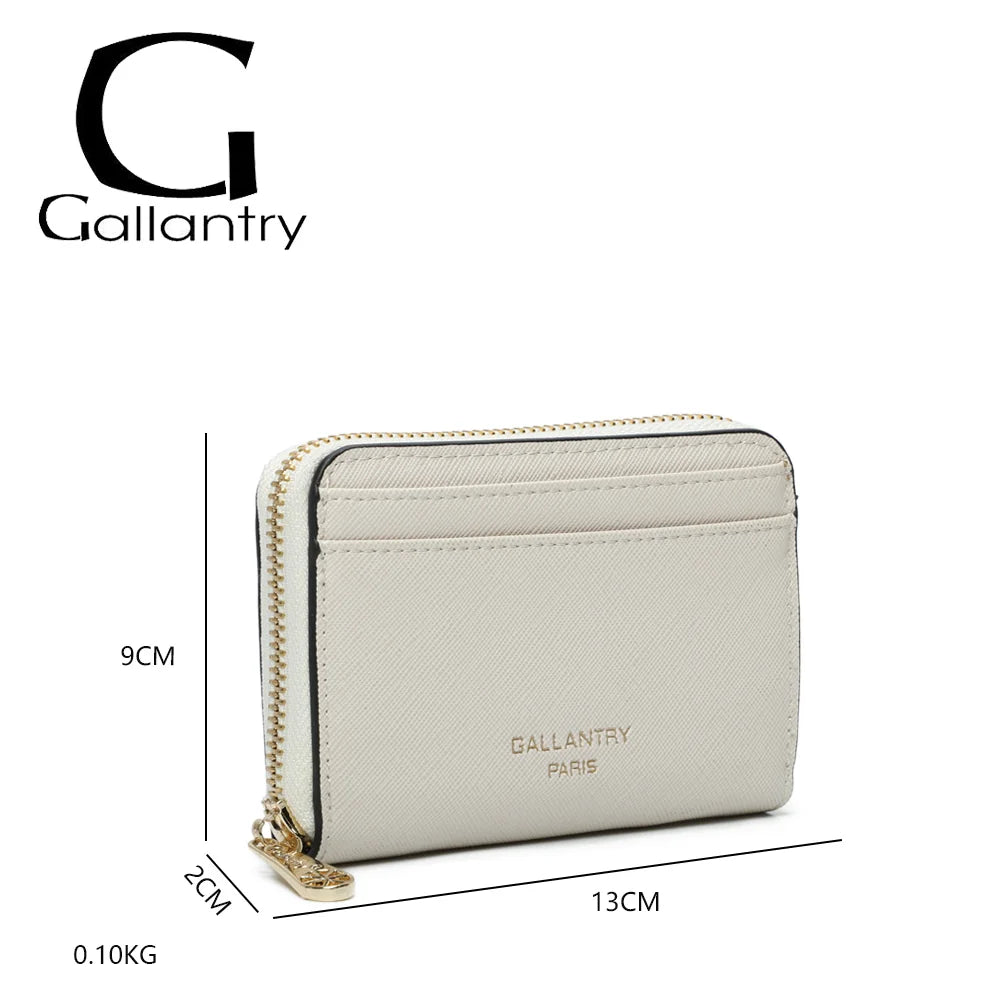 Dimensions du portefeuille Petit Copain beige : 13 × 2 × 9 cm pour un poids de 0,10 kg – réf. L-86009