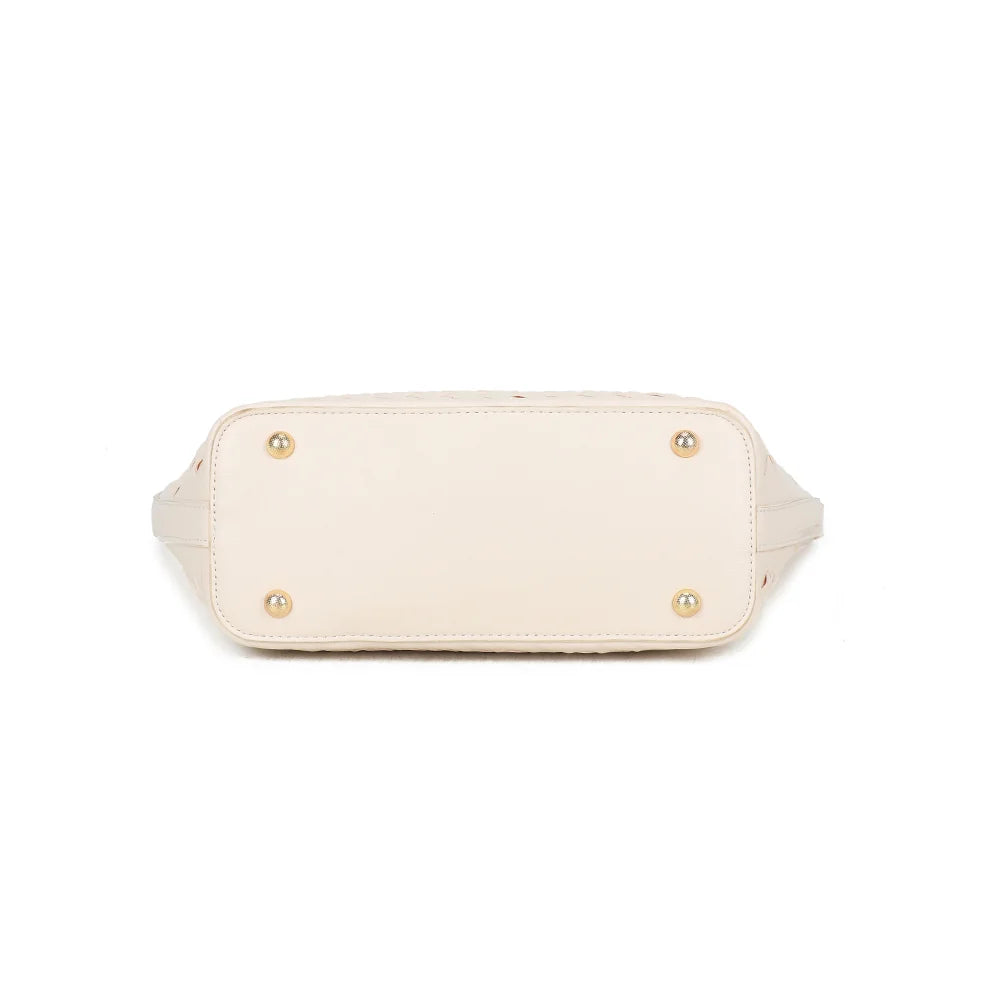 Dessous du Portofino beige, protégé par de petits pieds dorés – réf. DG-5821