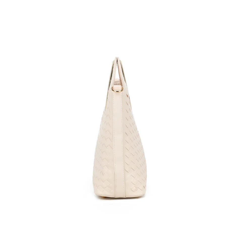 Portofino beige de profil : anneau doré pour attacher la bandoulière amovible – réf. DG-5821