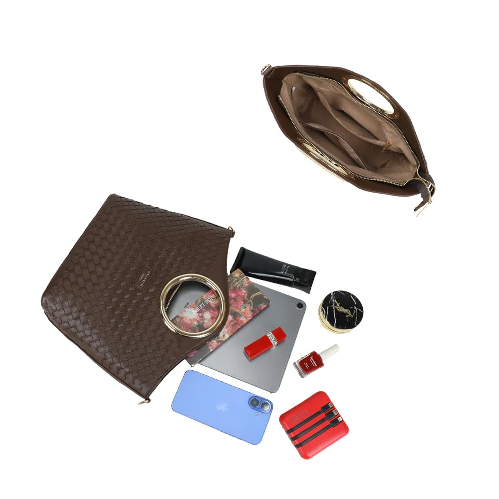 Intérieur du Portofino café : fermeture zippée et poches plaquées pour les essentiels – réf. DG-5821
