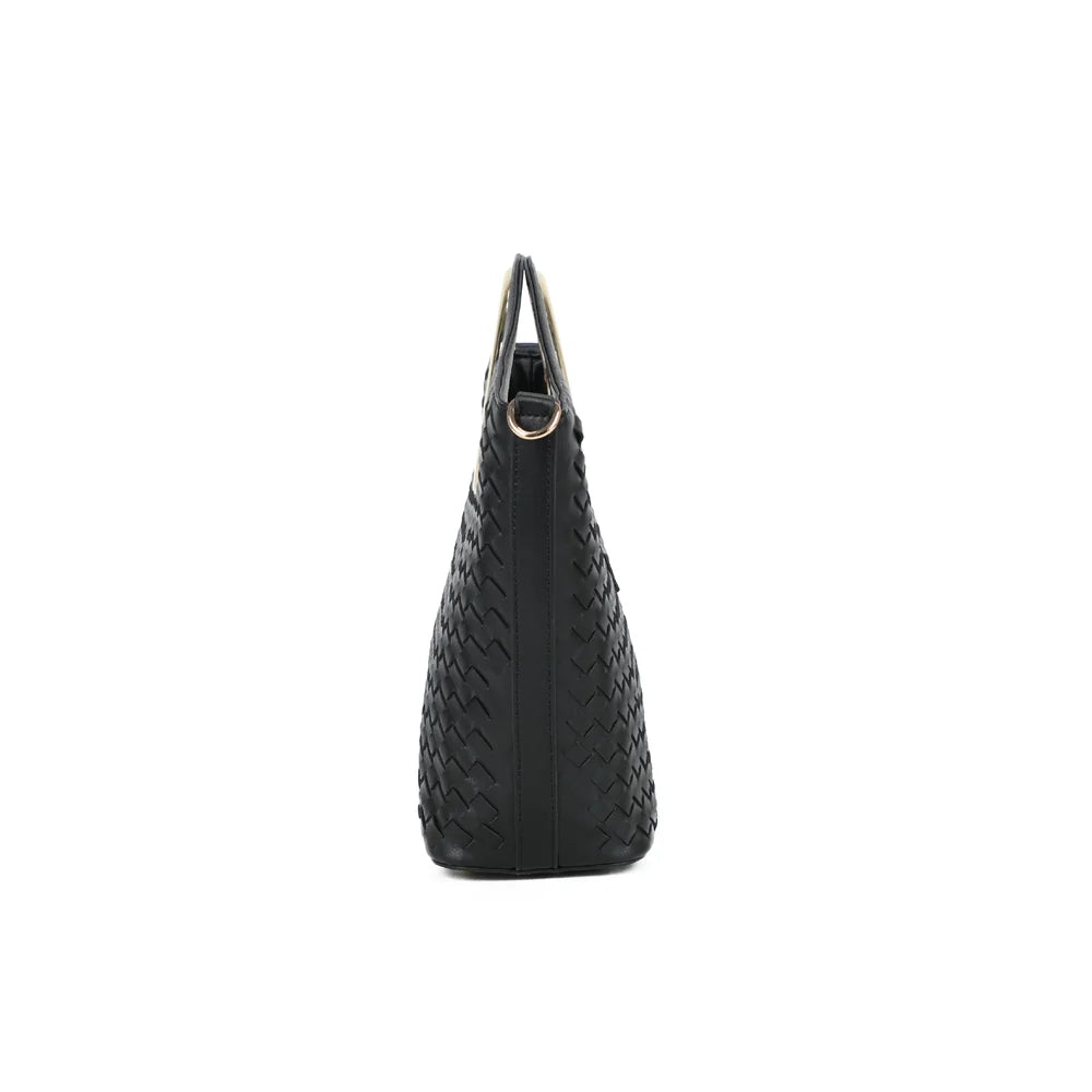 Portofino noir de profil : anneau doré pour attacher la bandoulière amovible – réf. DG-5821