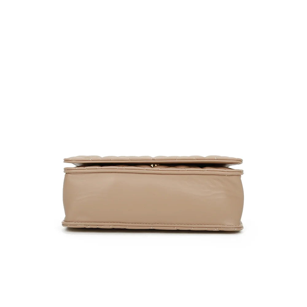 Dessous du Quilted Éclat rose, base rectangulaire nette en synthétique lisse – réf. C-0146