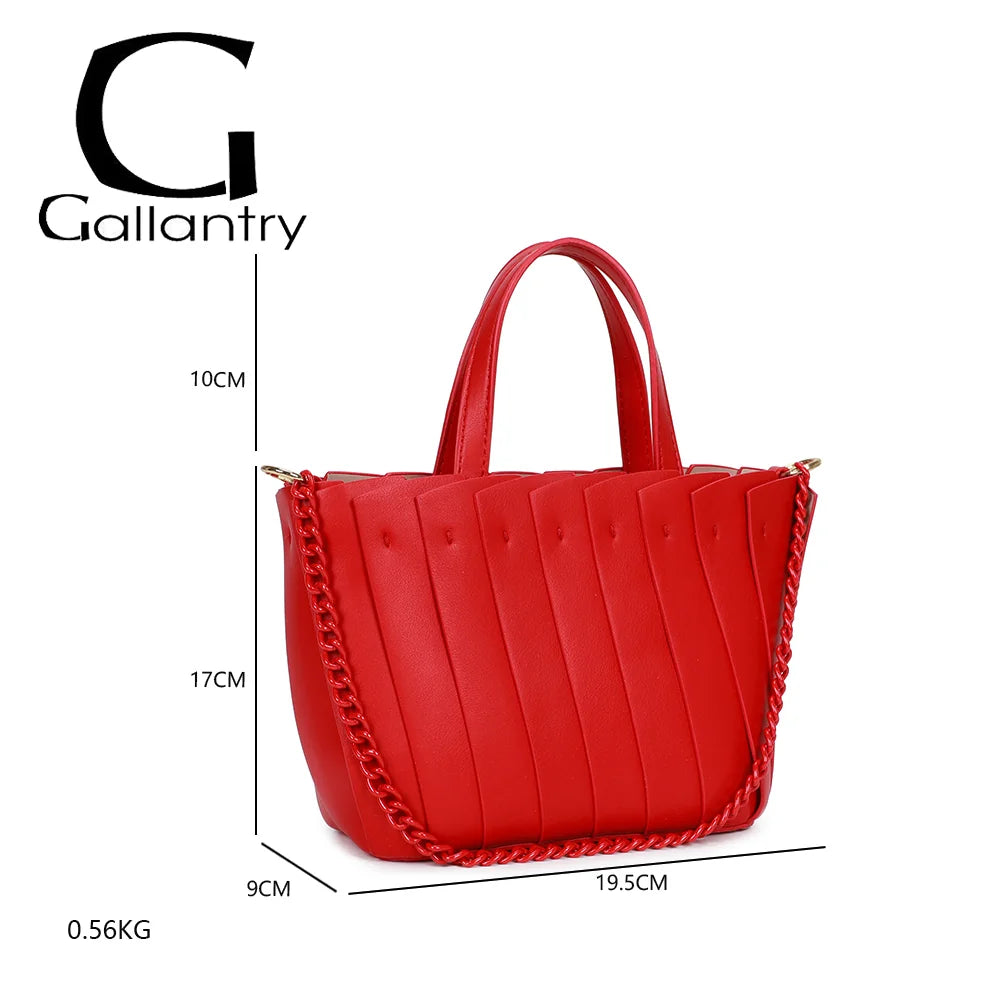 Dimensions du Rayon d’Élégance rouge : 19,5 × 9 × 17 cm, anses de 10 cm, 0,56 kg – réf. A-9110