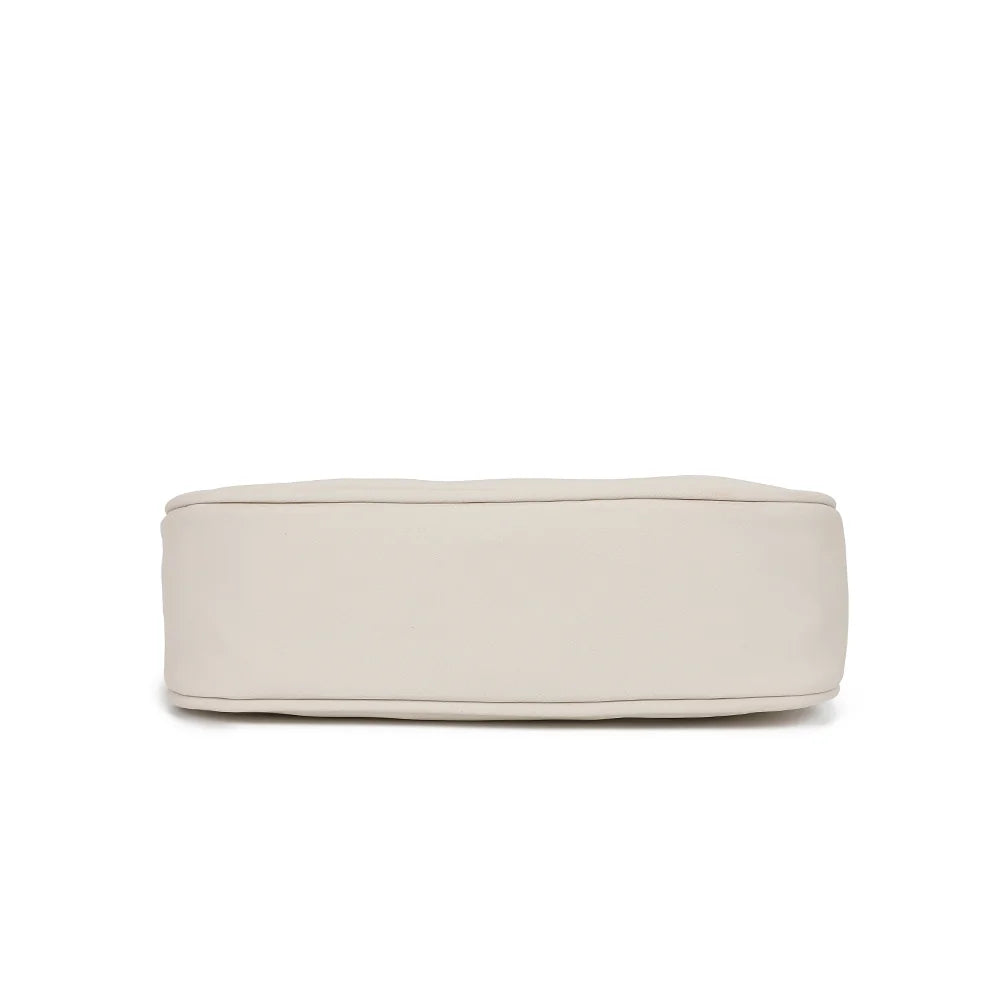 Dessous du sac Redy beige, base arrondie aux coutures nettes – réf. R-1956