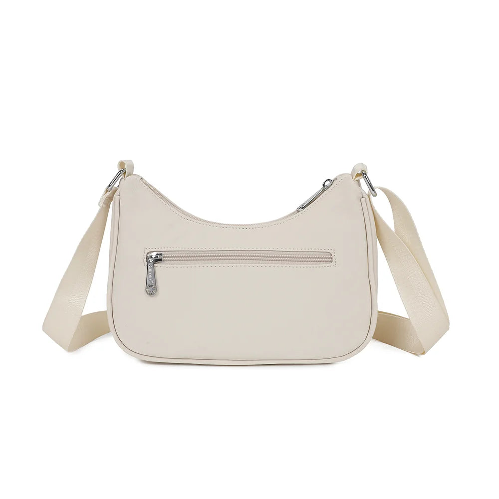Dos du sac Redy beige, lignes épurées et surface synthétique lisse – réf. R-1956