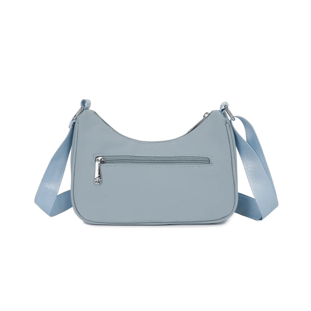 Dos du sac Redy bleu clair, lignes épurées et surface synthétique lisse – réf. R-1956