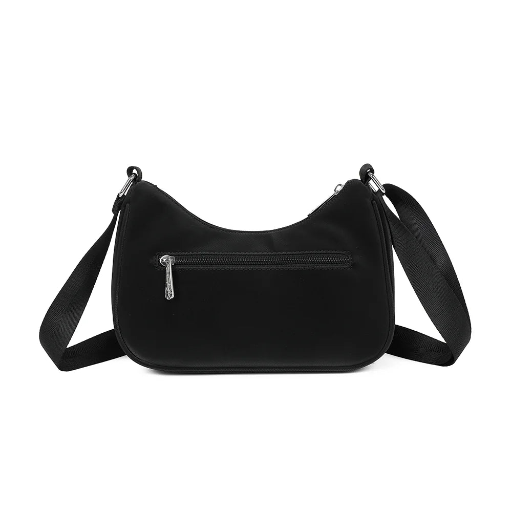 Dos du sac Redy noir, lignes épurées et surface synthétique lisse – réf. R-1956