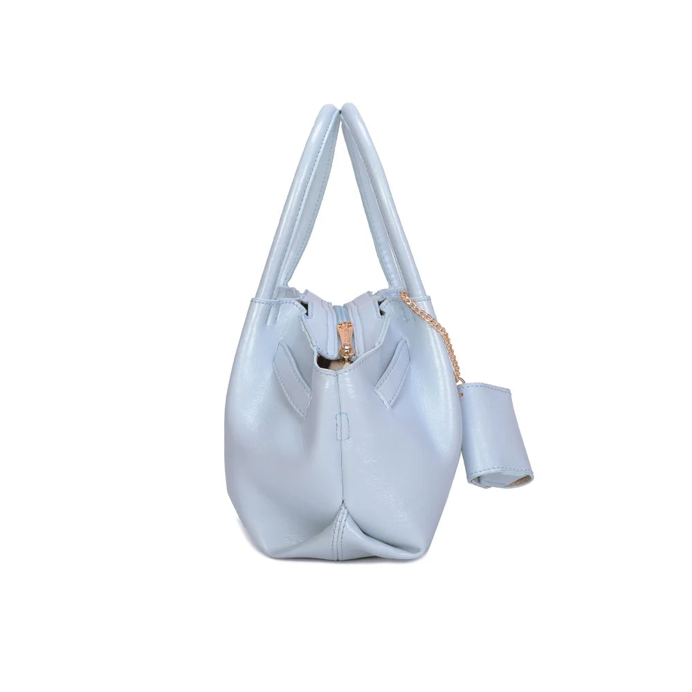 Profil du Romy bleu clair : côtés souples froncés et 12 cm de profondeur pour les essentiels du jour – réf. A-9156