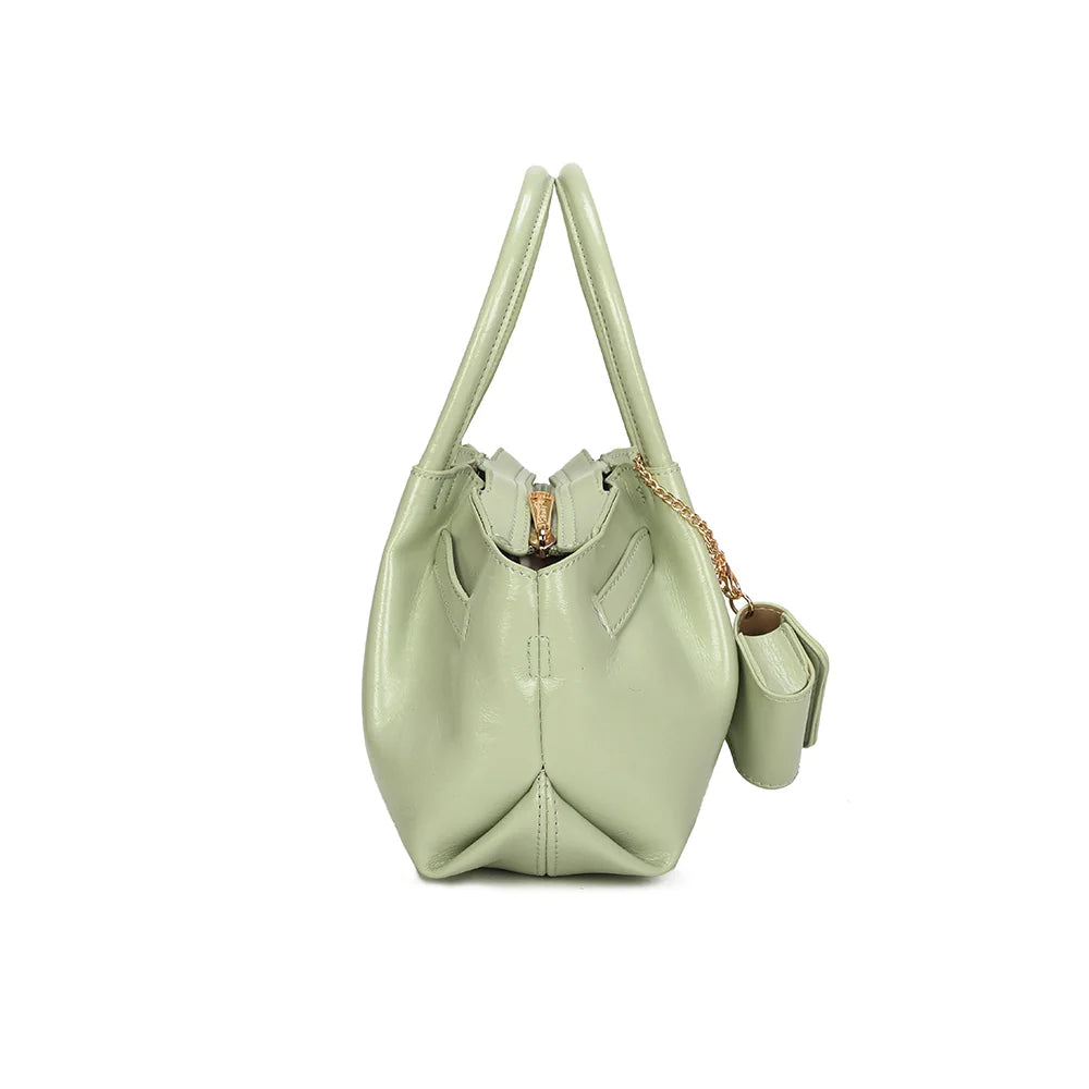 Profil du Romy vert clair : côtés souples froncés et 12 cm de profondeur pour les essentiels du jour – réf. A-9156