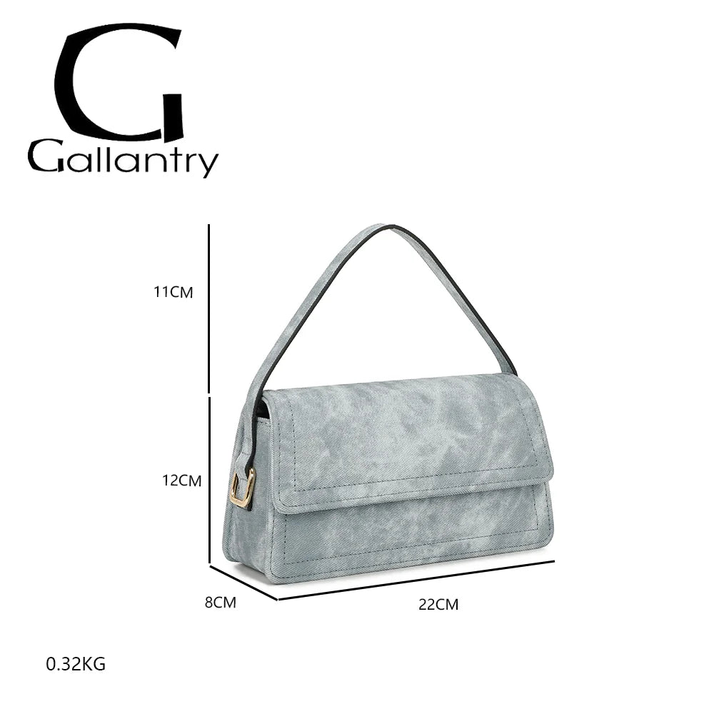 Dimensions du Rosino bleu : 22 × 8 × 12 cm, anse de 11 cm de hauteur, poids de 0,32 kg – réf. C-0167-1