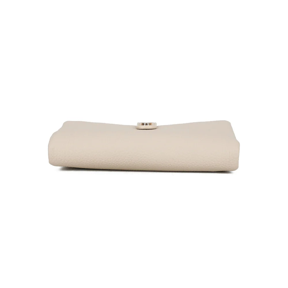 Dessous du portefeuille Rosy Chic beige, simili cuir grainé vegan sur toute la surface – réf. SF-69053