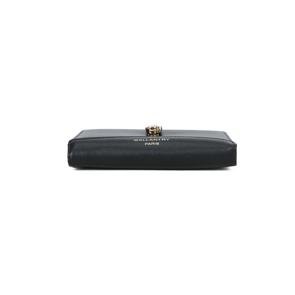 Dessous du portefeuille Ruby noir, format compact qui se glisse dans tous les sacs – réf. SF-69057