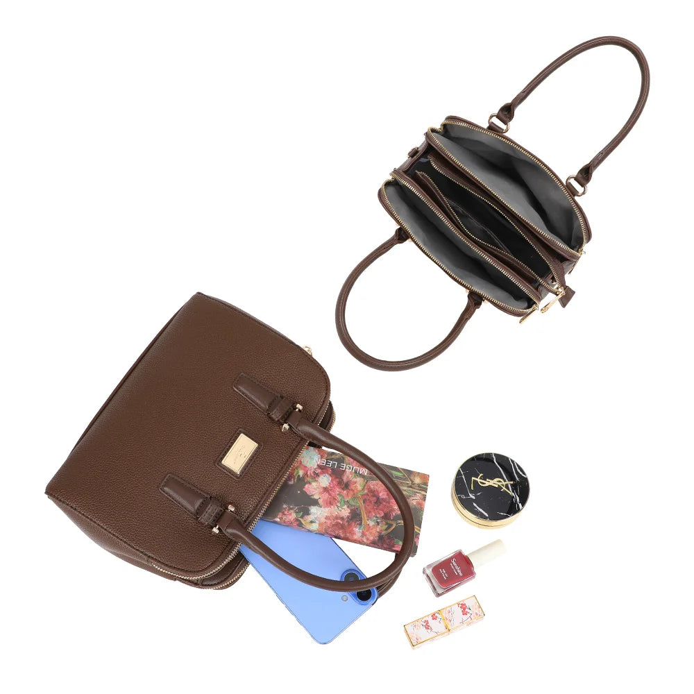 Intérieur du Séna café : trois compartiments zippés pour ranger téléphone et essentiels – réf. DG-5804