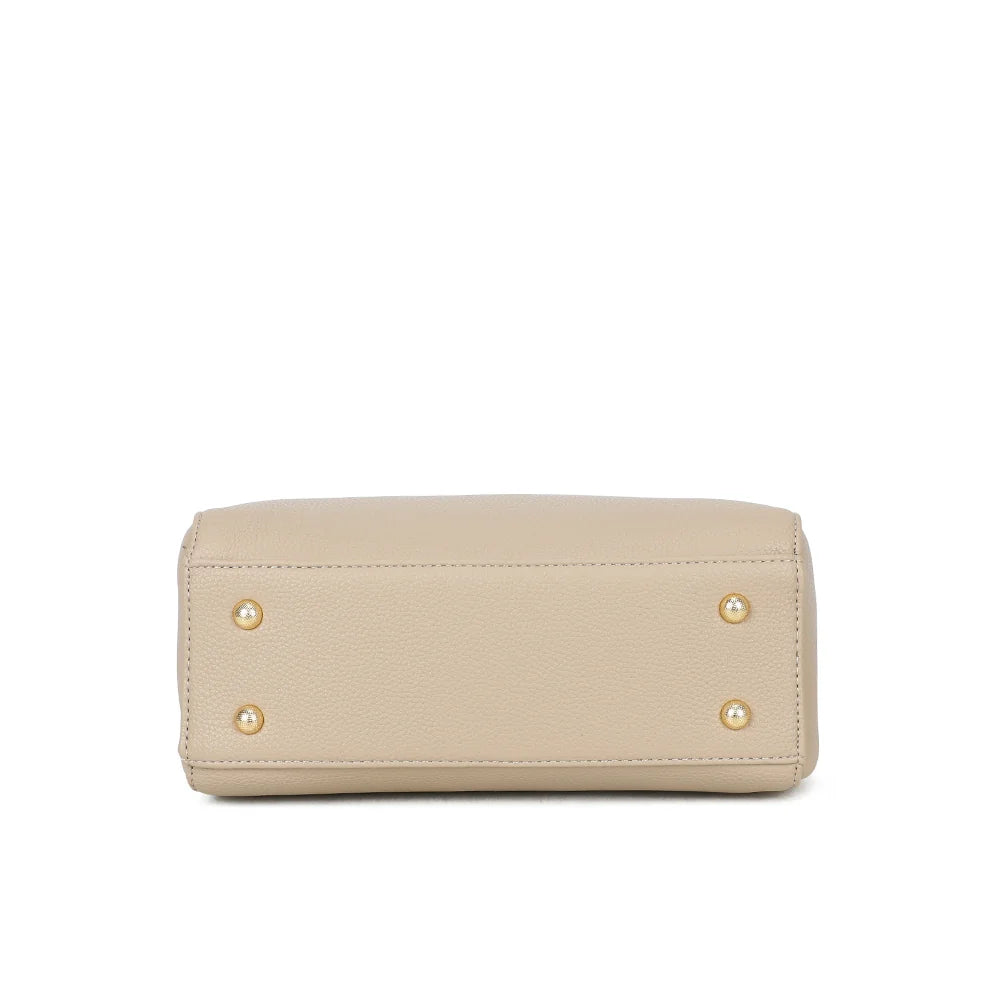 Dessous du Séna taupe, base structurée en simili cuir grainé – réf. DG-5804