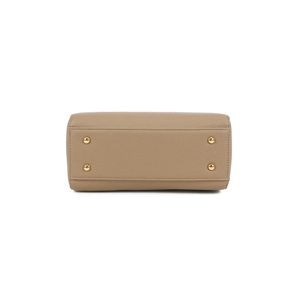 Dessous du Séna taupe foncé, base structurée en simili cuir grainé – réf. DG-5804